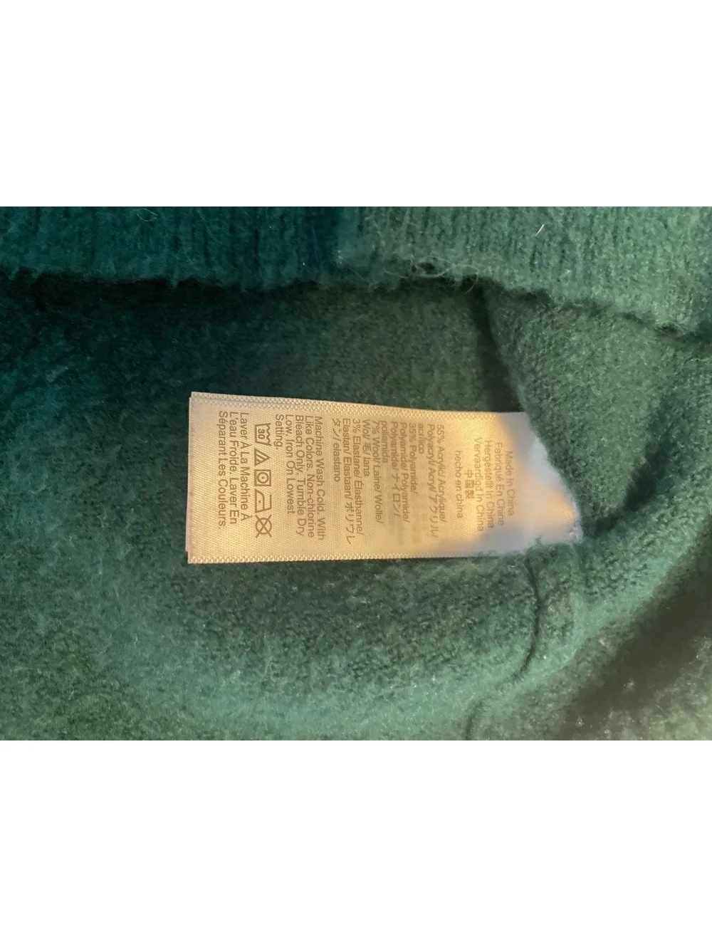J.Crew Extra Soft Medium Green Crewneck Sweater